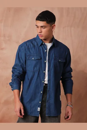 Roadster The Lifestyle Co Relaxed Fit Denim Casual Shirts