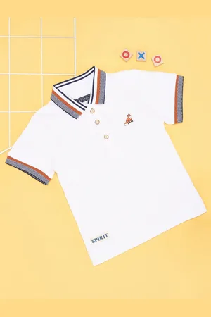 Pantaloons Boys Animal Printed Polo Collar Cotton T-shirt