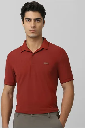 Mufti Men Solid Polo Collar Nylon Slim Fit T-shirt