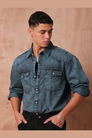 Roadster The Lifestyle Co Relaxed Fit Denim Casual Shirts