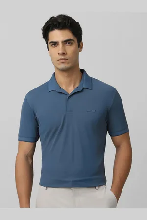Mufti Men Solid Polo Collar Nylon Slim Fit T-shirt