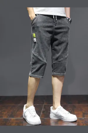 HERE&NOW Men Solid Denim Shorts