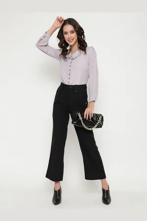 BEATNIK Women Modern Peter Pan Collar Solid Casual Shirt
