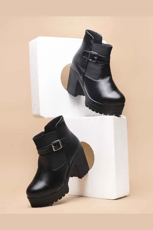 JM Looks Women Mid-Top Chunky Boots