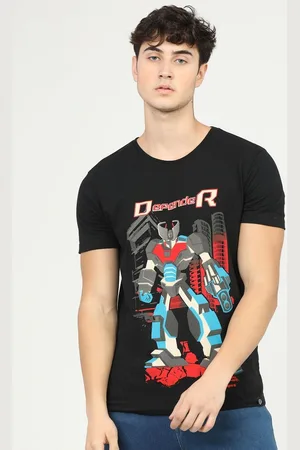 LocoMotive Men Graphic Printed Round Neck Cotton Slim Fit T-shirt