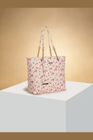 Pantaloons Printed PU Shopper Tote Bag with Quilted