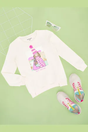 Pantaloons Girls Graphic Printed Sweatshirt