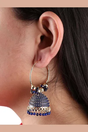 Keviv Gold-Plated Contemporary Jhumkas