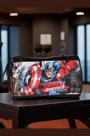 Kuber Industries Unisex Set of 2 Captain America Printed Medium Sports Duffel Bag