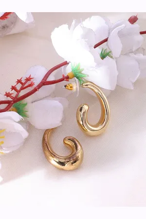 Elle Gold Plated Contemporary Drop Earrings