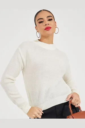 Styli Women Round Neck Ribbed Pullover