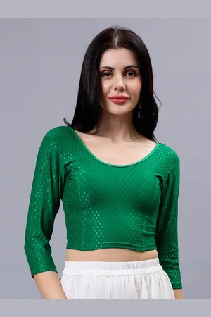 PLUS SIZE Women Woven Design Saree Blouse