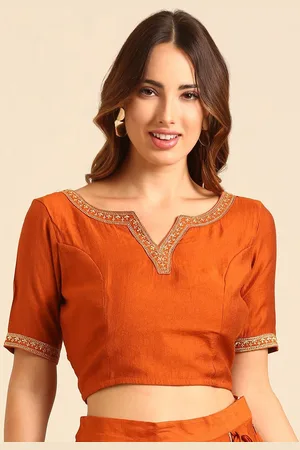 De Moza Women Embroidered Non-Padded Saree Blouse