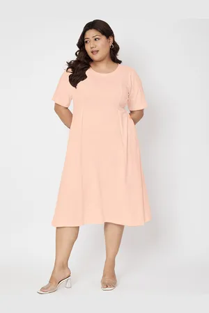 BRINN Solid Plus Size A-Line Dress