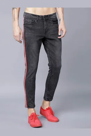 LocoMotive Men Tapered Fit Stretchable Mid-Rise Jeans
