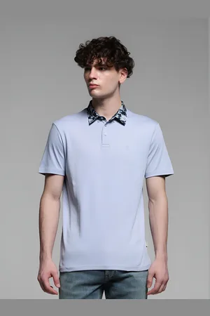 JACK & JONES Men Solid Polo Collar Cotton T-shirt