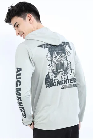 Ketch Men Typography Printed Hood Slim Fit T-shirt