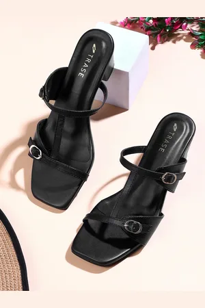 TRASE Open Toe Block Heels