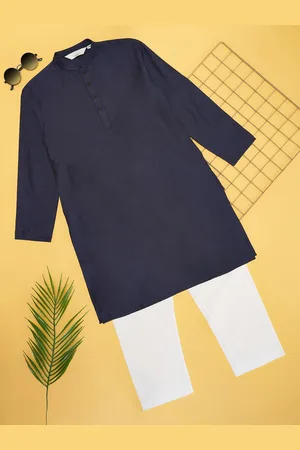 Pantaloons Boys Regular Mandarin Collar Kurta with Pyjamas