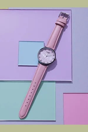 Sonata Women Poze Embellished Dial & Straps Analogue Watch SP80084SL01W