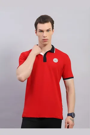 Rock.it Men Solid Polo Collar Cotton T-shirt