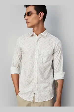 Max Collection Men Spread Collar Abstract Printed Cotton Casual Shirt