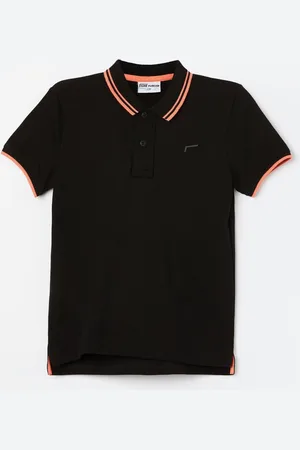 Lifestyle Boys Solid Polo Collar Cotton T-shirt