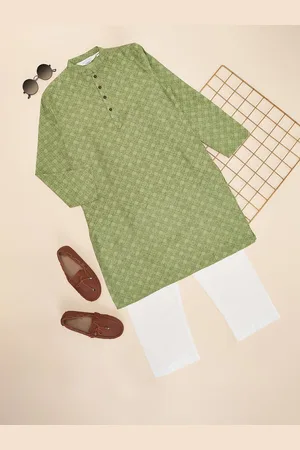 Pantaloons Boys Ethnic Motifs Printed Regular Straight Kurta with Pyjamas
