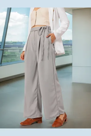 DressBerry Women Pleat-Please High-Rise Trousers