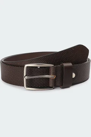 Max Collection Men Textured Leather Wide Belt