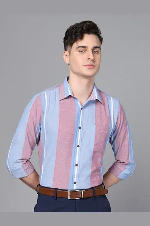 DON VINO Men Spread Collar Multi Striped Cotton Slim Fit Semiformal Shirt