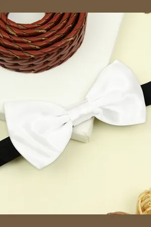 Kavove Mens White & Grey Bow Tie