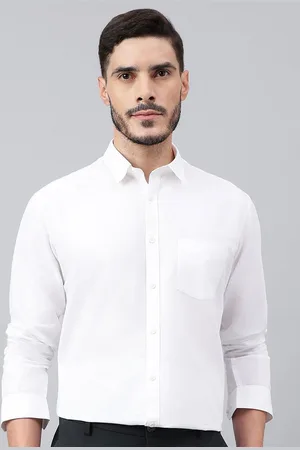 Richlook Men Comfort Spread Collar Solid Cotton Casual Shirt