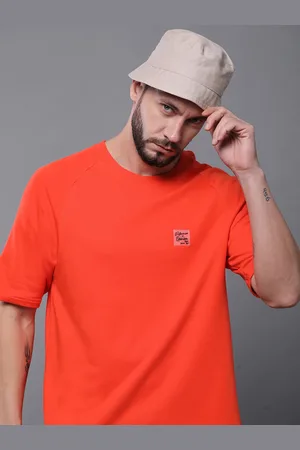 Difference of Opinion Men Solid Ultra Soft Drapey Cotton Raglan T-Shirt