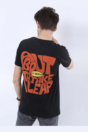 Ketch Men Graphic Printed Round Neck Cotton Slim Fit T-shirt