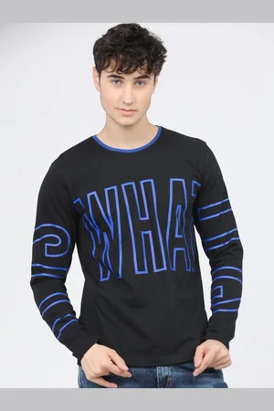 LocoMotive Men Typography Printed Round Neck Cotton Slim Fit T-shirt