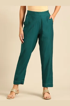 De Moza Women Mid-Rise Solid Trousers