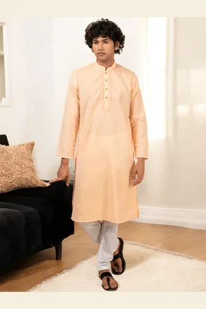 TATTVA Mandarin Collar Regular Pure Cotton Kurta with Pyjamas