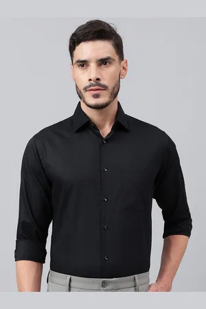 Richlook Men Comfort Spread Collar Solid Cotton Party Shirt