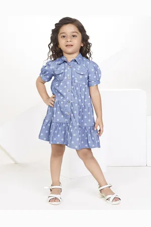 Peppermint Girls Polka Dots Printed A-Line Dress