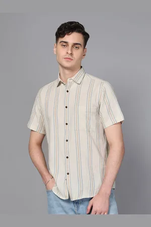 DON VINO Men Spread Collar Multi Striped Cotton Slim Fit Casual Shirt