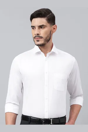 Richlook Men Comfort Spread Collar Solid Cotton Formal Shirt