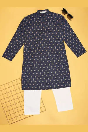 Pantaloons Boys Ethnic Motifs Printed Regular Straight Kurta with Pyjamas