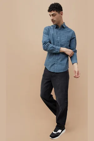 Lifestyle Men Solid Cotton Casual Shirt