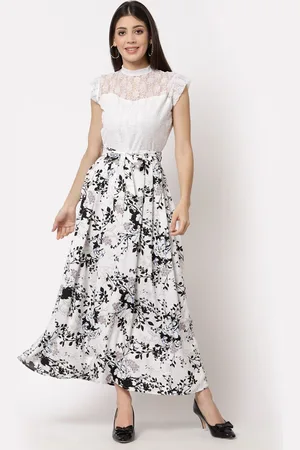 Aayu Floral Print Crepe Maxi Dress
