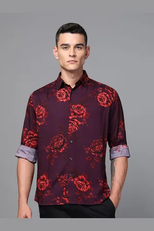DON VINO Men Spread Collar Floral Printed Slim Fit Casual Shirt