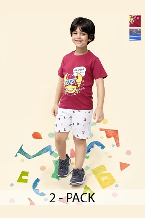 Toonyport Boys Pack Of 2 Printed T-shirt with Shorts