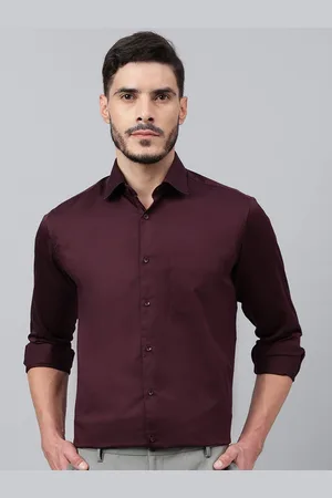 Richlook Men Comfort Spread Collar Solid Cotton Party Shirt
