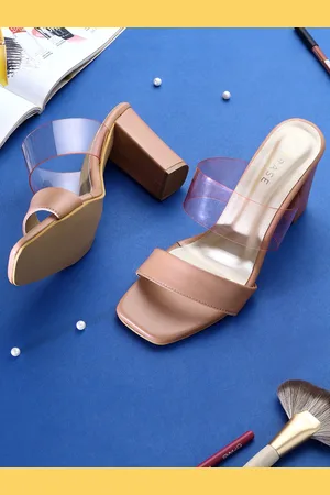 TRASE Open Toe Block Heels