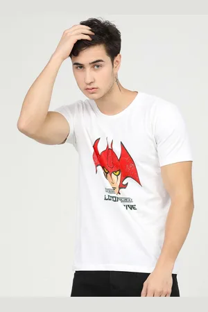 LocoMotive Men Graphic Printed Round Neck Cotton Slim Fit T-shirt